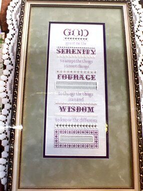 Serenity Prayer Cross-Stitch Pattern By Nutmeg Needle Leaflet #803